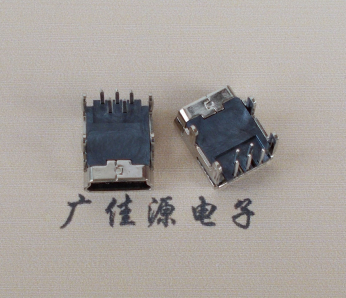 东宝Mini usb 5p接口,迷你B型母座,四脚DIP插板,连接器