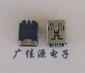 芙蓉MINI USB前两脚插座 90度卧式 端子DIP针脚定义