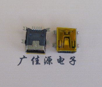 彬村山华侨农场MINI USB 5P 接口 母座 全贴带麦拉 高9.6带0.9柱子