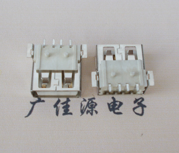林芝USB AF方形脚 贴片母座 1.0/1.2柱子直边接口