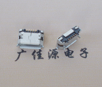 营山Micro USB 5pin接口 固定脚距6.4插板有柱卷边