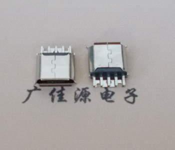 铁东Micro USB母座 防水接口焊线夹板式悬空翻边