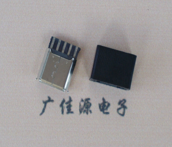 琼山麦克-迈克 接口USB5p焊线母座 带胶外套 连接器