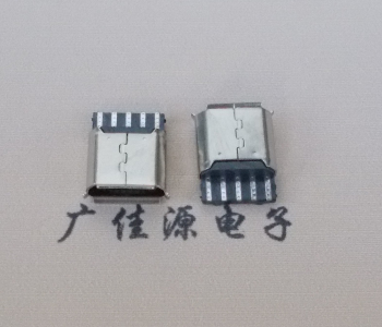 银州Micro USB5p母座焊线 前五后五焊接有后背