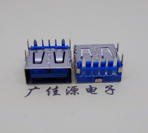 丽水 USB5安大电流母座 OPPO蓝色胶芯,快速充电接口