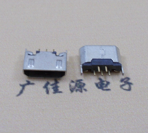 茅箭迈克USB 180度母座5p直插带地脚1.5端子直口
