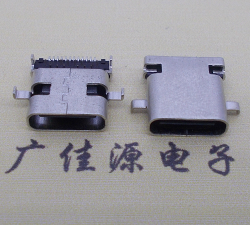 尤溪卧式type-c24p母座沉板1.1mm前插后贴连接器