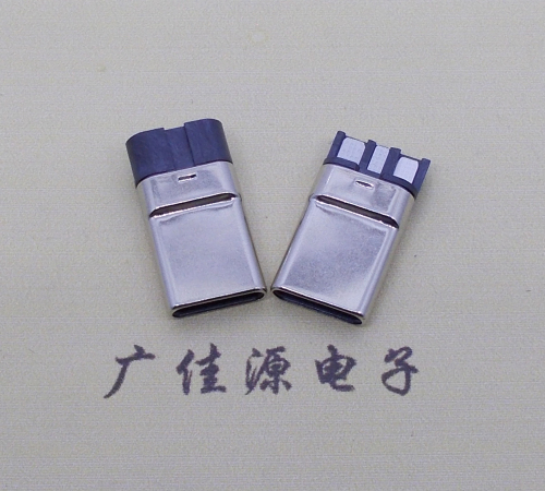 江州焊线式 type c11p拉伸公头连接器总体长15.9mm