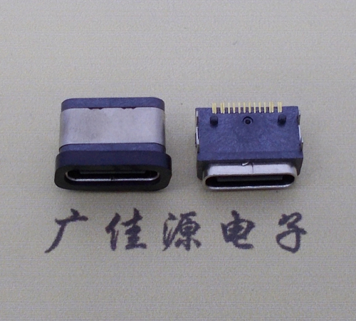 青川type-c16p接口 板端卧式母座 IPX6防水等级 A5大电流