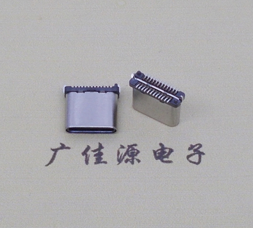 武胜USB TYPE-C接口短体24P公头立式贴板高度H=8.0mm 高速数据传输快充电款