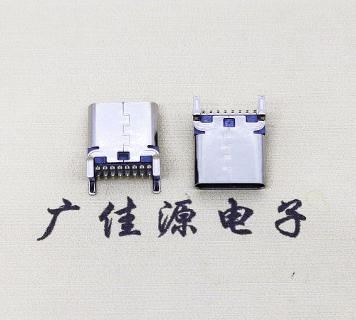 雷波USB 3.1TYPE-C16Pin立贴母头座子引脚接线正负级详解